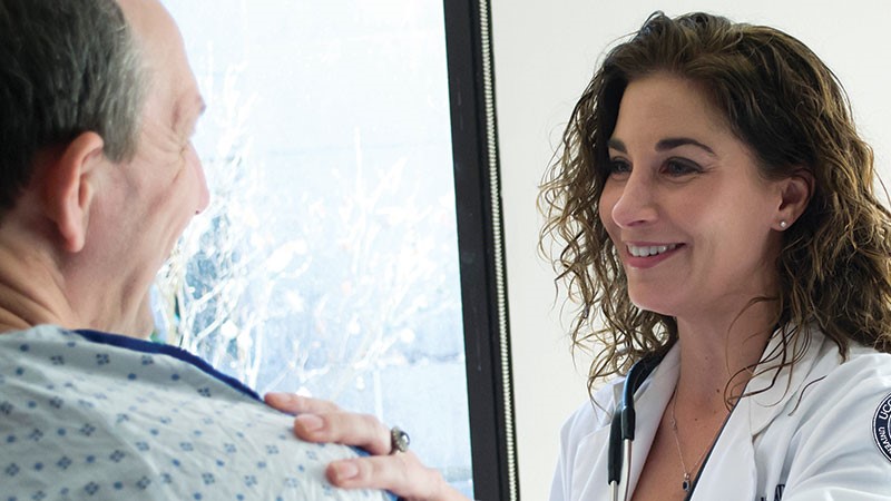 Rebecca Andrews and patient