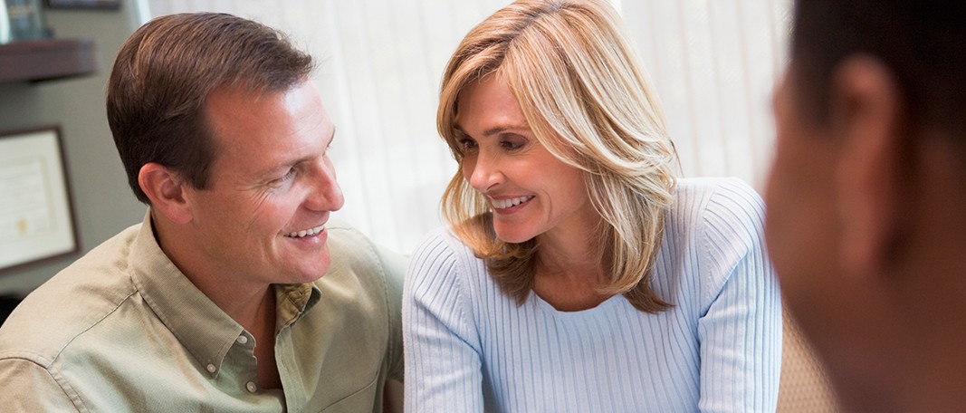 Couple in doctor's office