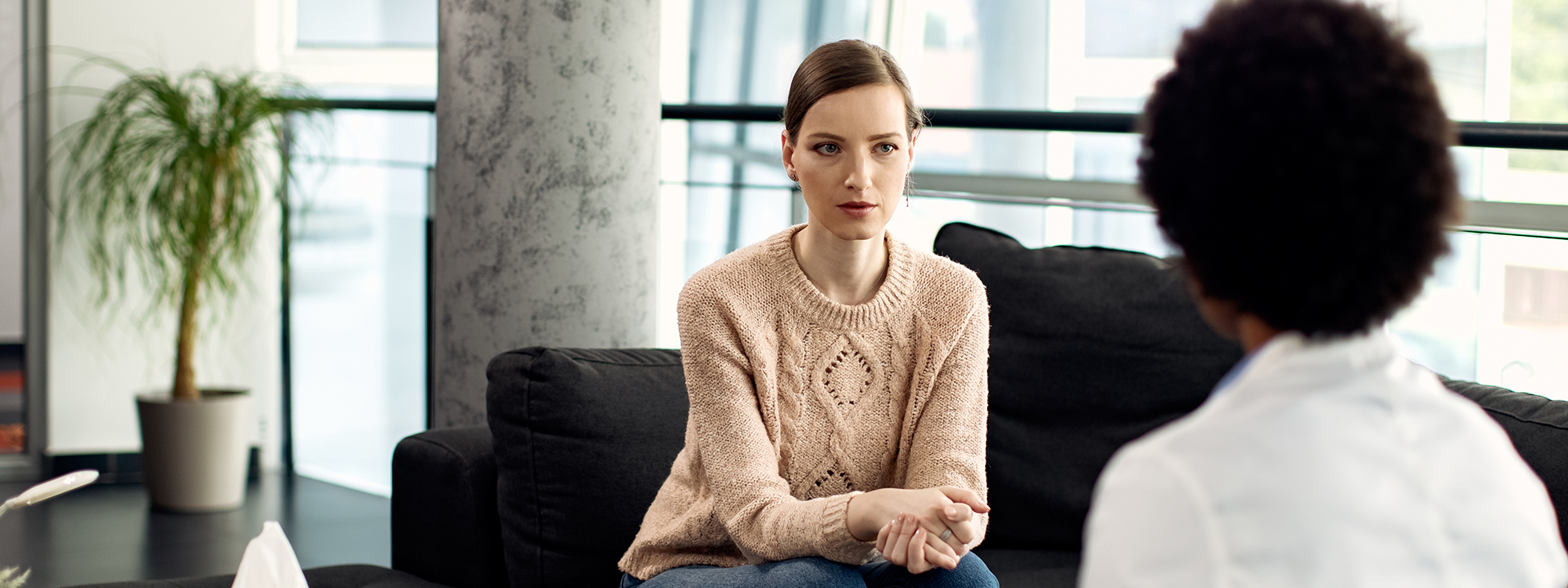 Woman consulting with a doctor