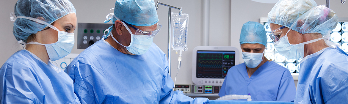 Surgical team in operating room