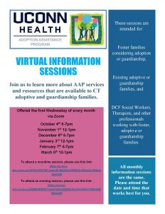 Virtual AAP Info Sessions Flyer