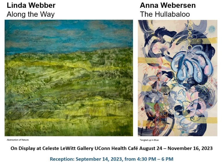 Graphic with info about art show and reception