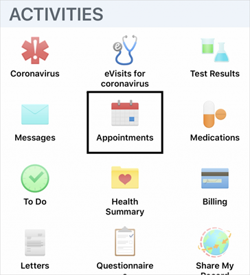 How to Get to Appointments screenshot